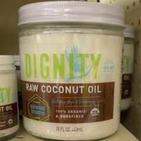 Dignity coconut oil raw organic unrefined