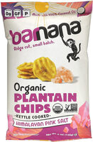 Organic plantain chips himalayan pink salt ounce salty