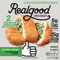 Stuffed chicken with creamy spinach & artichoke