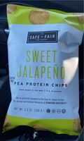 Sweet jalapeno pea protein chips