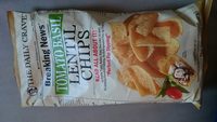 Tomato basil lentil chips