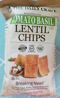 Tomato basil flavored lentil chips