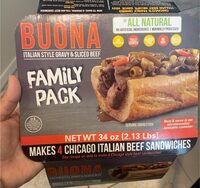 Buona italian style gravy & sliced