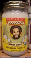 Ziggy marley's, coco' mon, cold-pressed coconut oil, lemon ginger
