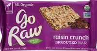 Go raw, raisin crunch sprouted bar