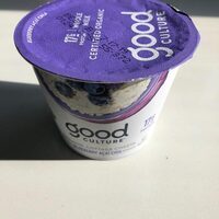 Organic cottage cheese with blueberry acai chia, blueberry acai chia