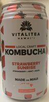 Strawberry sunrise kombucha