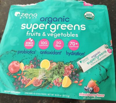 Organic supergreens fruits & vegetables