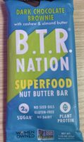 Dark chocolate brownie nut butter bar