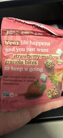 Strawberry-mallow granola bites