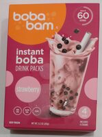 Instant Boba Drink Packs; Strawberry