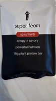 Spicy herb plant protein bar