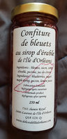 Confiture de Bleuets au sirop d'érable de l'île d'Orléans