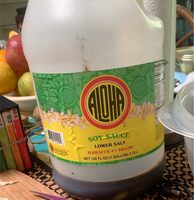 Aloha hawaii lower salt shoyu soy sauce gallon