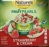 Strawberry and cream fruit pearls