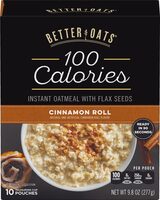 100 Calorie Quick Cooking Oatmeal Cinnamon Roll