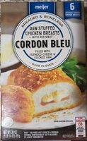 Cordon Blue filled with blend cheese & cooked ham
