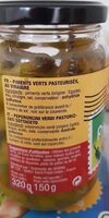 Piments verts pasteurisés au vinaigre