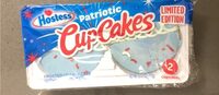 Star spangled frosted yellow cake with creamy filling cupcakes