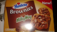 Brownies made with milky way bar pieces