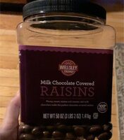 Milk chocolate covered raisins