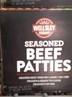 Wellsley farms beef patties
