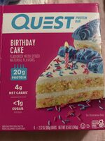 Birthday cake protein bar, birthday cake