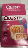 Crispy Protein Bar Birthday Cake Flavored