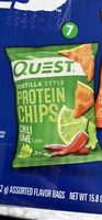 Tortilla Style Protein Chips Chili Lime Flavor