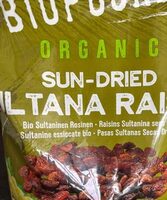 Organic  sun-dried sultana raisins