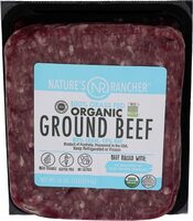 Nature's rancher, 100% grass fed organic ground beef