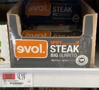 Spicy steak burrito