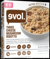 Three cheese mushroom risotto