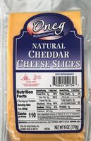 Natural cheddar cheese slices
