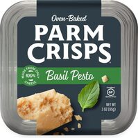 Basil pesto parmesan crisps