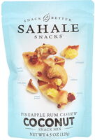 Pineapple rum cashew coconut snack mix