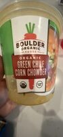 Organic green chile corn chowder, green chile corn