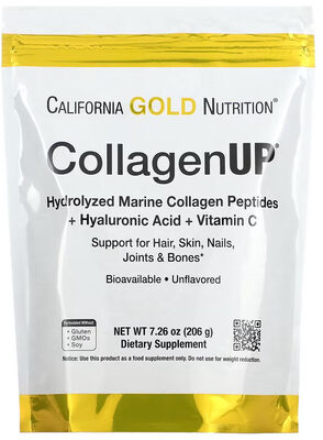California Gold Nutrition, CollagenUP, Hydrolyzed Marine Collagen Peptides with Hyaluronic Acid and Vitamin C, Unflavored