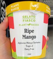 Gelato fiasco ripe mango sorbetto