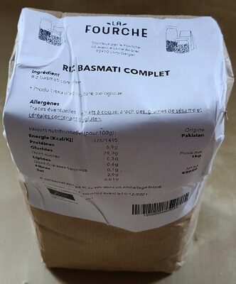 Riz basmati complet by La Fourche