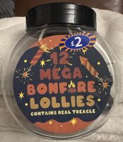 £2 -12- Mega Bonf Re Lollies Contains Real Treacle