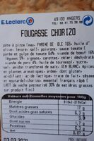 Fougasse chorizo