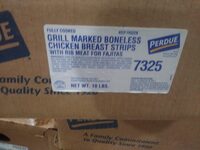 Fully Cooked, Grill Marked Fajita Chicken Breast Strips, Frozen