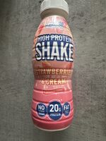 High protein shake strawberries & cream
