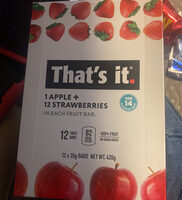 Strawberries and apples fruit bar