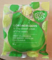 Bonbons gélifiés au goût de groseille, de pomme ou de poire