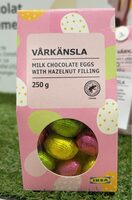 Œufs chocolat au lait avec fourrage 50% praliné noisette