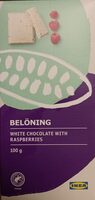 Belöning White Chocolate with Raspberries