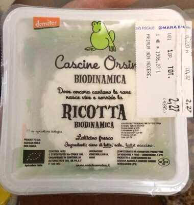 Ricotta biodinica by Cascine orsine