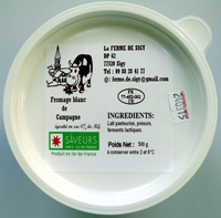 Fromage blanc de campagne égoutté en sac 6% de MG